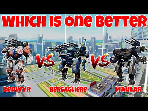 WR🔥 Bedwyr VS Bersagliere VS Maular Titan Comparison |WAR ROBOTS|