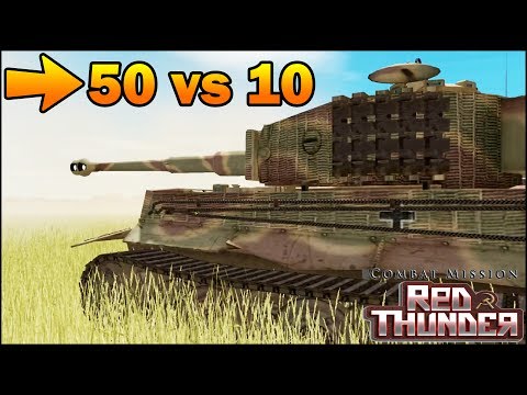 50 T-34 vs 10 TIGERS - SIMULATION - Combat Mission Red Thunder Gameplay
