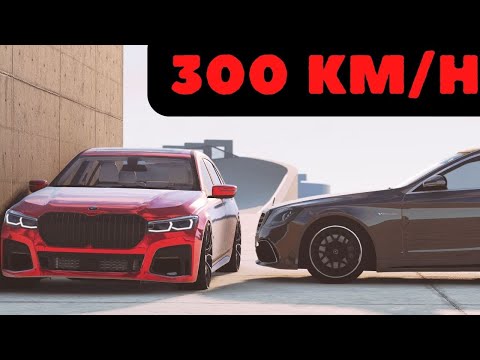 BMW 7 G11 VS Mercedes-Benz S W222 💥 300 KM/H 💥 BeamNG.Drive CRASH test