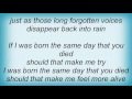 Idlewild - Not Just Sometimes But Always Lyrics