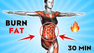Do This Every Morning for 7 Days to Get a Flat Belly | 30 Min Standing Abs Workout for Women at Home