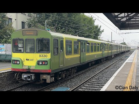 Irish Rail DART 8100 Class EMUs 8121/8321 + 8116/8326 + 8130/8330 - Malahide (10/7/23)