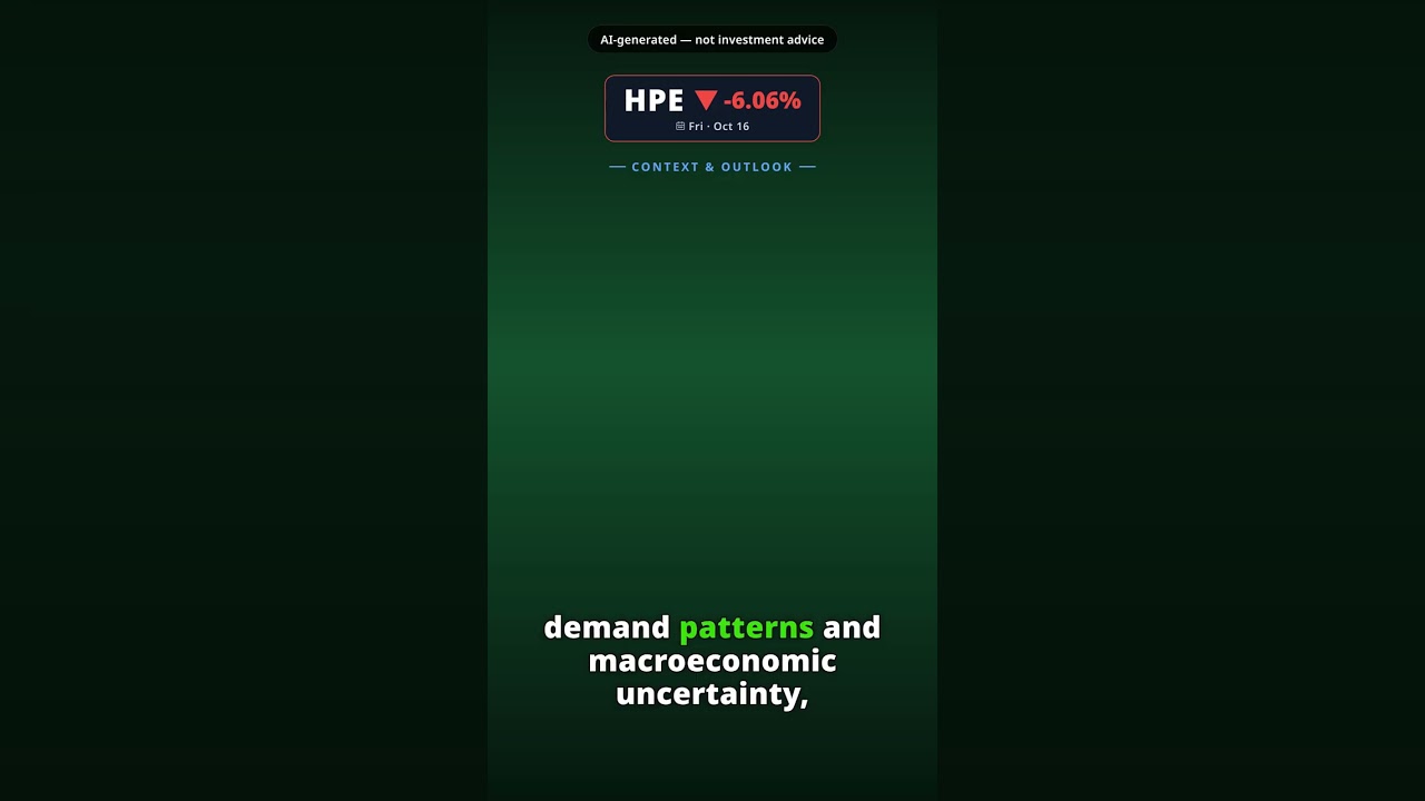 ¿Por qué pierde terreno Hewlett Packard Enterprise? HPE -6.06%