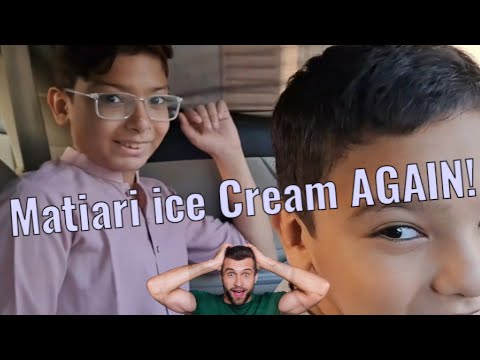 Matiari Ice cream with Abdul Hameed and Abdul Majeed #icecream #matiari #kids #cute #highway