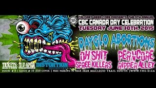 PERVCORE &amp; OH SHIT   DAYGLO ABORTIONS SHOW AT DISTORTION LIVE MUSIC VENUE