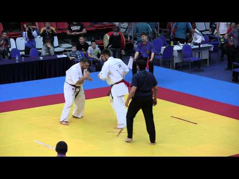 Оганов Александр -- Ахмедов Руслан 09.03.14  Чемпионат Москвы по кёкусинкай каратэ