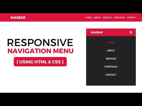 Responsive Navigation Menu Using Only HTML & CSS