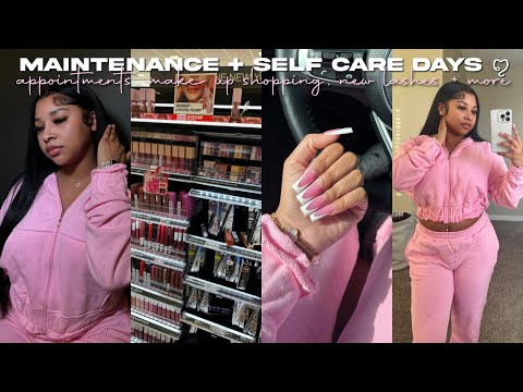 girl therapy 🎀 : maintenance + self care days ꨄ | appointments, makeup shopping & new lashes