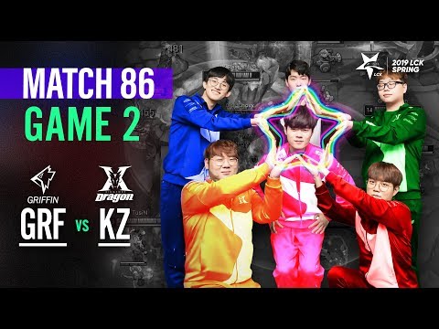 GRF vs KZ Match86 Game2 Highlight | 2019 LCK Spring