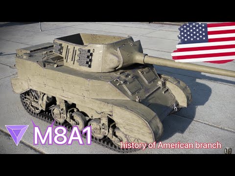 World of Tanks BLITZ| M8A1 - tier 4| History of American branch…| 🇺🇸