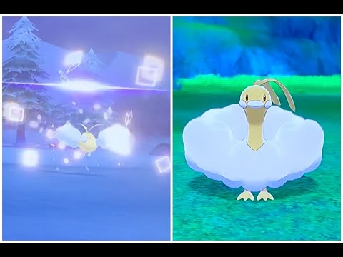Live Shiny Swablu after 1,709 Encounters in Crown Tundra! (Full Odds + Altaria Evolution)