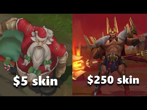 $5 Dollar Gragas Skin VS $250 Mordekaiser Skin 😔