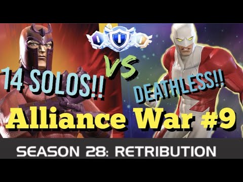MCOC - Alliance War #9 - 14 Solos! - Magneto VS Guardian - Deathless War!