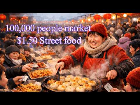 100,000 People! Shandong's BIGGEST Market: The "Food Battlefield" (Caowa) "Human Sea" Market