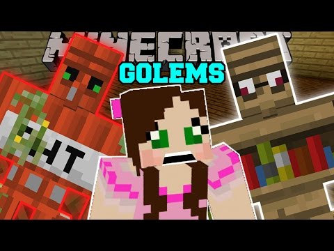 Minecraft: TOO MANY GOLEMS! (TNT GOLEM, DIAMOND GOLEM, EMERALD GOLEM, & MORE!) Mod Showcase