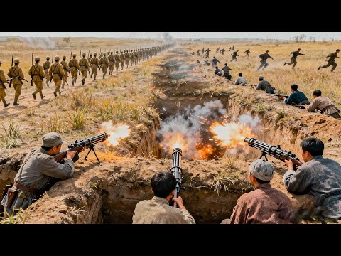 Iconic ambush scene! Chinese soldiers counterattack from trenches, one vs a hundred.