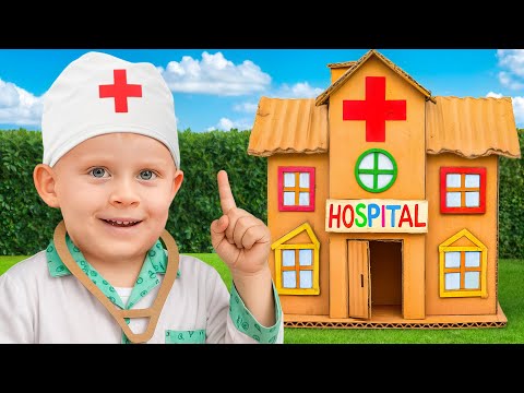 Cardboard Hospital Adventure - Oliver Helps Patients