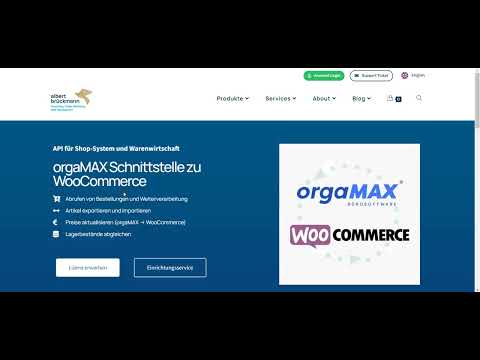WooCommerce orgaMAX und Wiso Mein Büro API Schnittstelle Version 3.7.8 - Einrichtungsvideo WordPress
