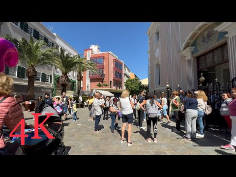 GIBRALTAR MAIN STREET Walk, 4K60fp, March 2023, Silent Walk