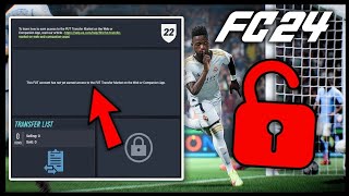 HOW TO UNLOCK THE TRANSFER MARKET ON THE COMPANION APP ON EA SPORTS FC 24