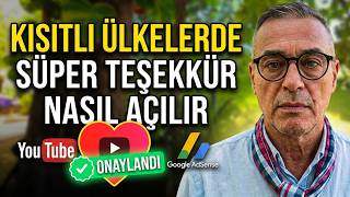 Kamboçya’da YouTube Super Teşekkür Butonu Nasıl Açılır? (AdSense & PIN Çözümü)