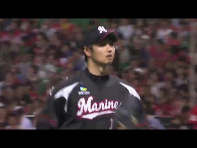 【7回裏】マリーンズ・唐川 ラッキーセブンをわずか9球で抑えるナイスピッチング!! 2014/9/14 H-M