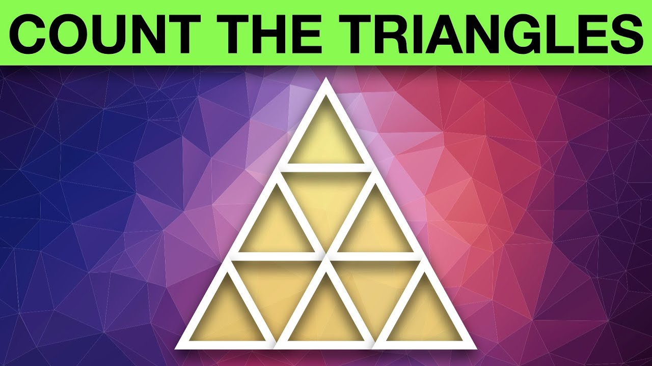 Count the Triangles Puzzle (How Many Triangles Do you See?)