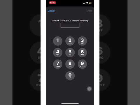 How to add pin code on SIM card in iPhone 12 for security?