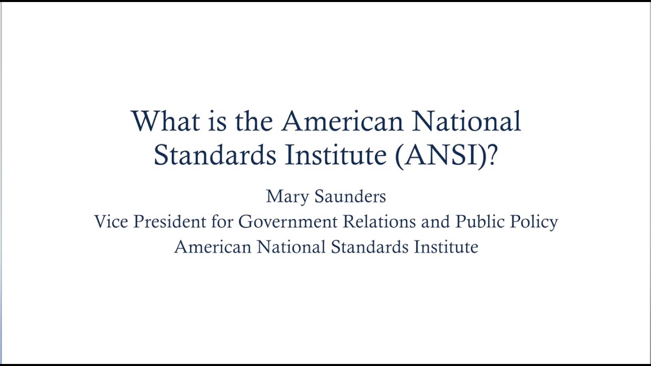 What Is the American National Standards Institute (ANSI)?