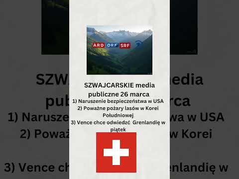 Szwajcarskie media publiczne 26 marce