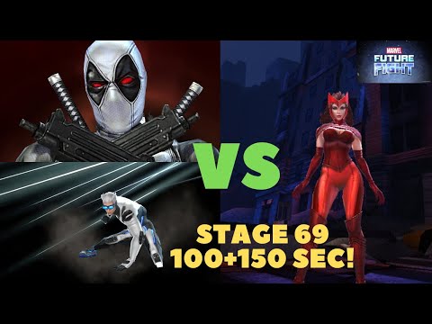T3 Deadpool (X-Force) & T3 Quicksilver (Uncanny Avengers) VS SCARLET Stage 69! - Marvel Future Fight