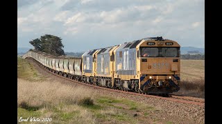 First grain train on the Portland line in two years: Steel and Grain at Maroona &amp; Ararat- 19/6/20