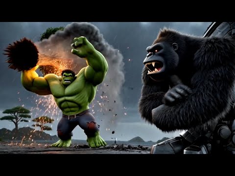 King Kong Vs Hulk - Eplc Battle #hulk #cartoon 