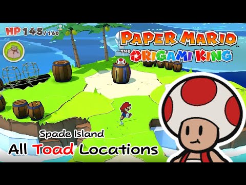 All Spade Island Toad Locations in Paper Mario The Origami King