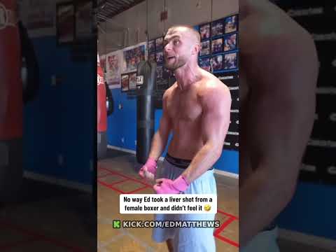 No way Ed took a liver shot from a female boxer and didn’t feel it 🤣 #edmatthews