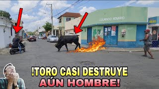 INCREÍBLE: TORO CASI DESTROZA AÚN HOMBRE TRAS TIRARSE DE UN CAMIÓN 😱🐮🔥#wiuu