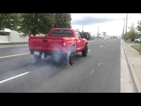 Nitro Gear Supercharged, Long Travel, stretched Toyota Tundra TRDPro wicked burnout