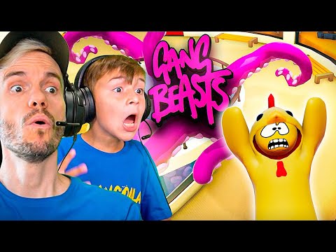 CUIDADO COM O POLVO GIGANTE NO GANG BEASTS - Família Brancoala Games