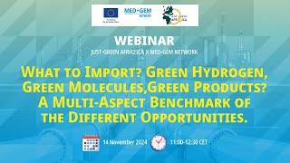 Europe-Africa: Importing Green Hydrogen, Molecules, or Products? Benchmark of Opportunities Webinar