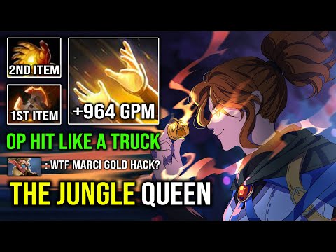 How to Totally Outfarm Anyone on the Map with 1st Item Fury Midas Marci Crazy Jungle 964 GPM Dota 2