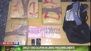 DNCD y ERD ocupan 48 libras presumiblemente marihuana en operativos realizados en el sur