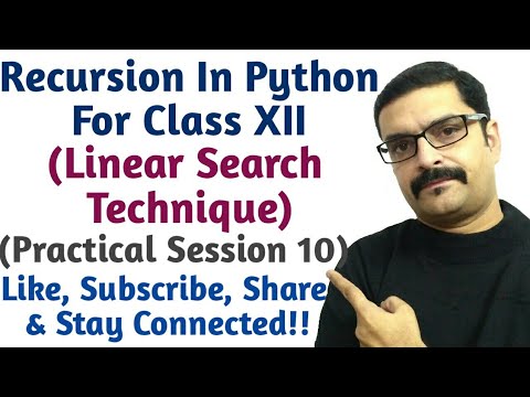 Linear Search Using Recursion Linear Search Method Using Recursion In Python Linear Searching