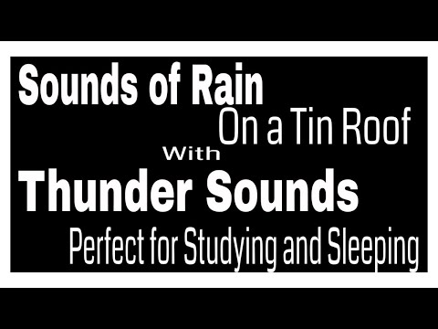 Heavy Rain on Tin Roof with Thunder Black Screen - Rain Noise to Help you Sleep