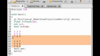 GLSL tutorial 2 - data types, passing data to the shader