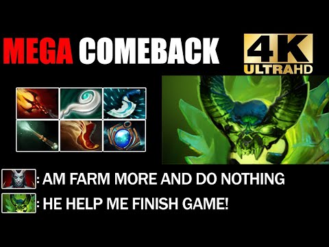 Non-Stop Gank Pugna Defend Mega Creeps - Epic Comeback Immortal Rank Dota 2