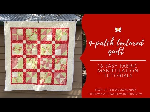 Free tutorials: 4-patch textured quilt