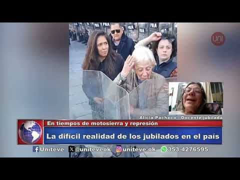 Represión a jubilados afuera del Congreso