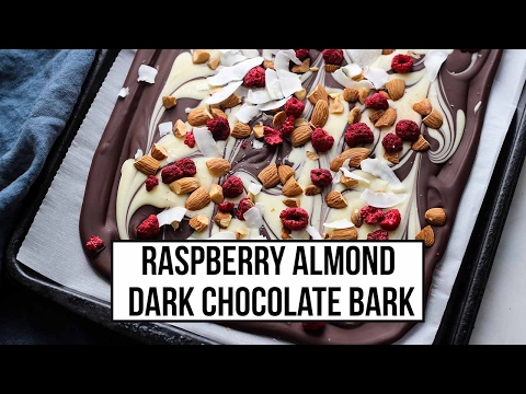 Raspberry Almond Dark Chocolate Bark