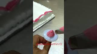 making rose with whipping cream | #shorts