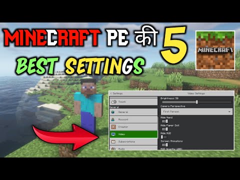 5 BEST MINECRAFT SETTINGS MOBILE FOR BEGINNERS (HINDI)